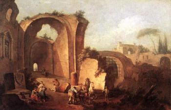Giuseppe Zais : Landscape with Ruins and Archway